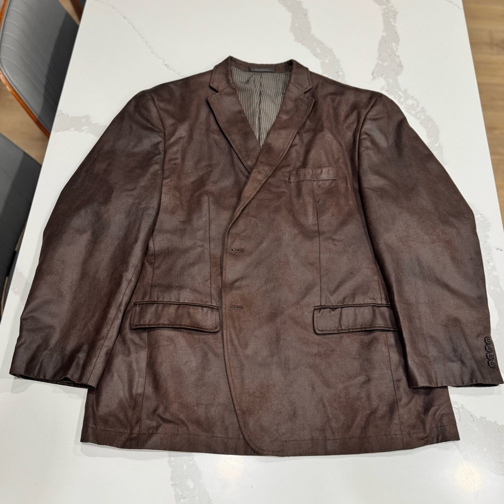 Calvin Klein Striped Brown Blazer - Picture 2 of 6